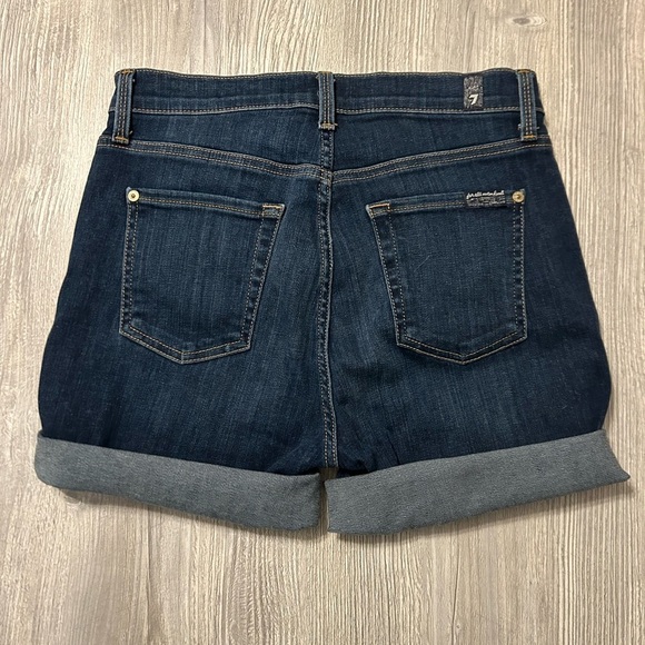 Seven 7 for all Mankind Denim Shorts Raw Hem or Cuffed cutoff from jeans Size 29 - Picture 2 of 12